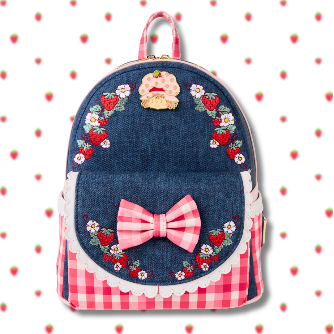 STRAWBERRY SHORTCAKE FAUX DENIM MINI BACKPACK