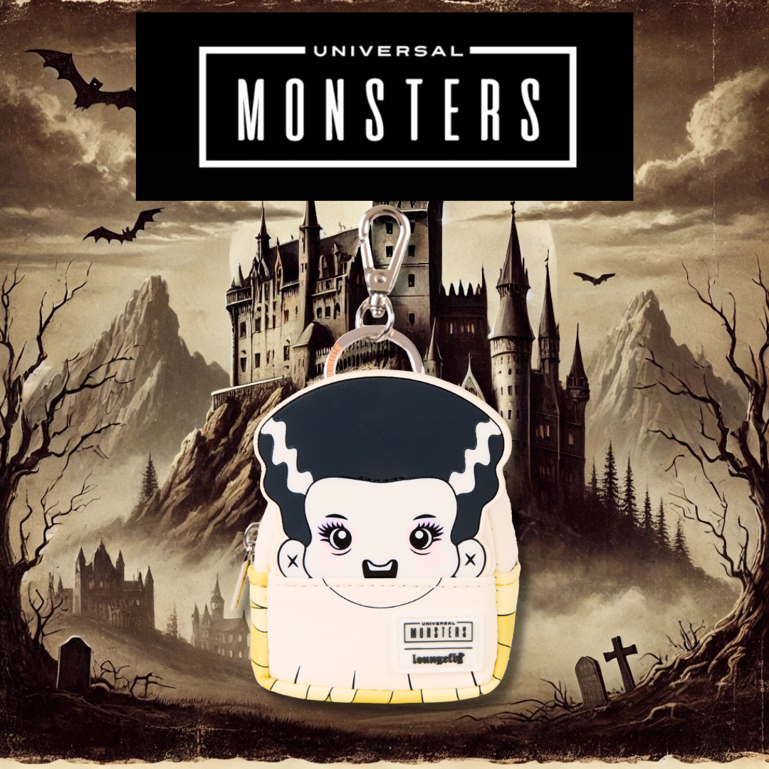 UNIVERSAL MONSTERS BRIDE OF FRANKENSTEIN MINI BACKPACK KEYCHAIN CHARM