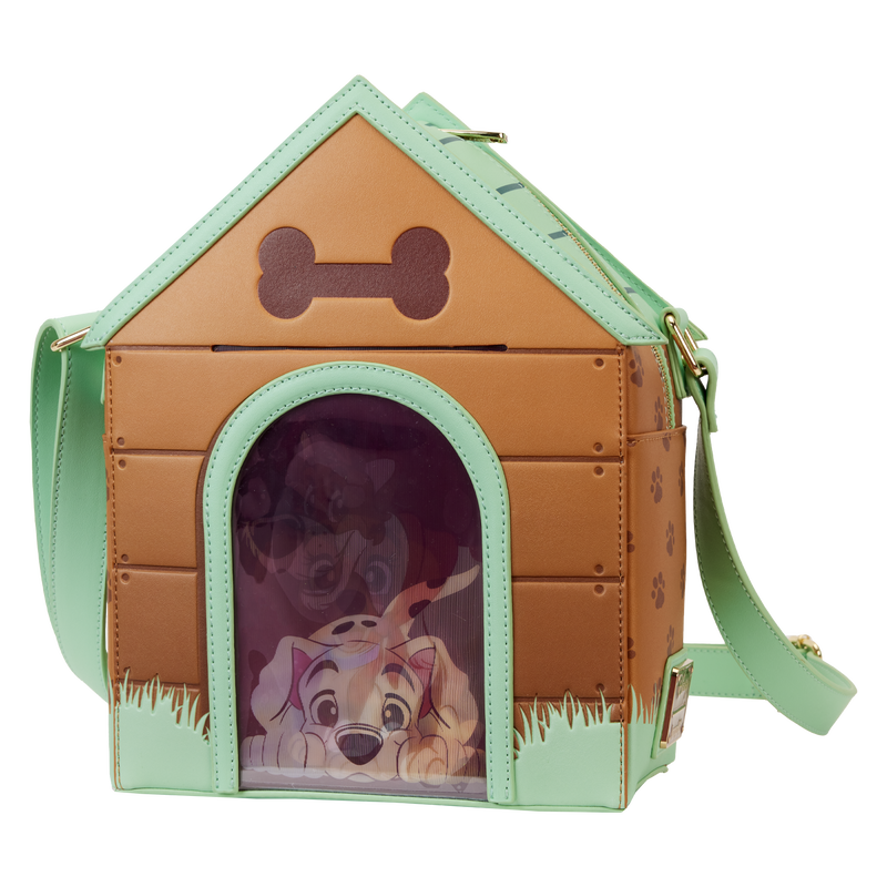 I Heart Disney Dogs Doghouse Triple Lenticular Figural Crossbody Bag