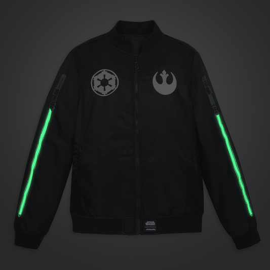 Star Wars Glow Light Saber Bomber Jacket