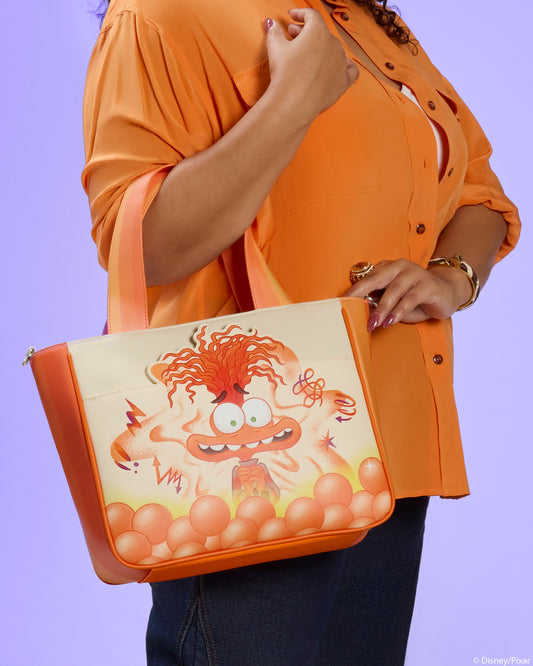 Inside Out 2 Anxiety Glow Tote Crossbody Bag with Coin Bag - PREORDER DEC