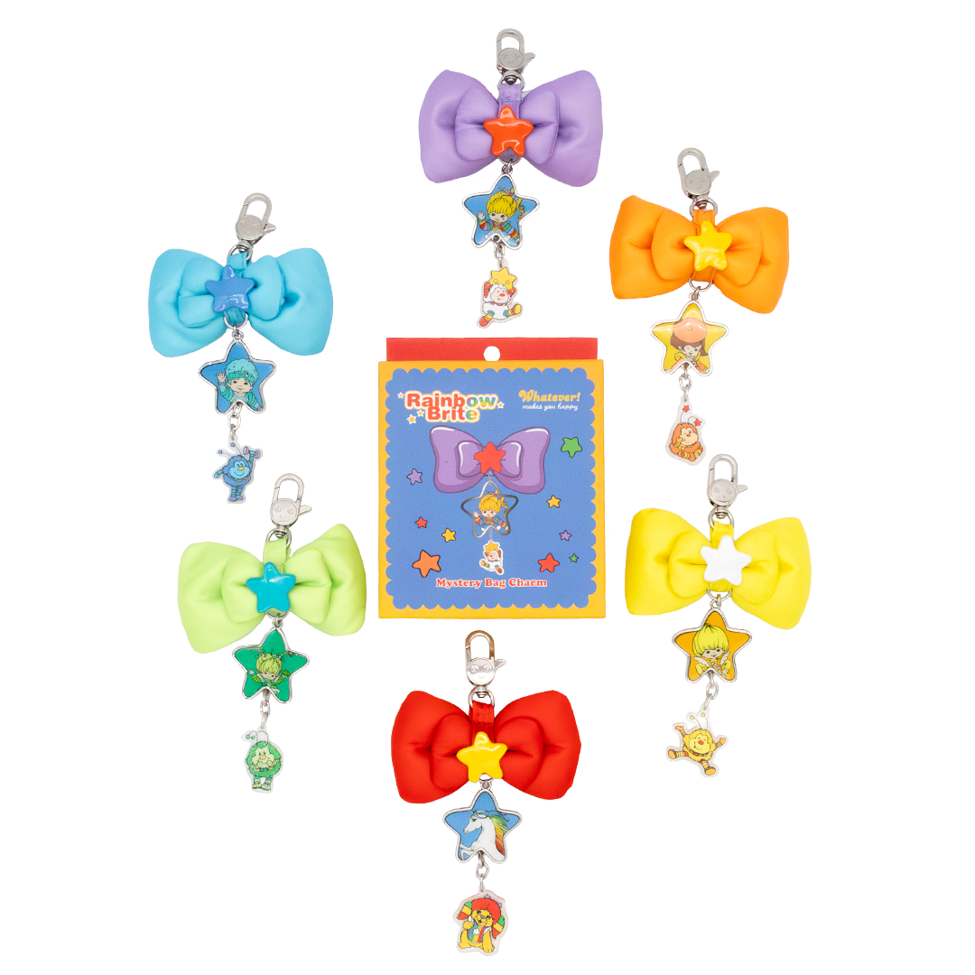 RAINBOW BRITE Puffy Bow Bag Charms