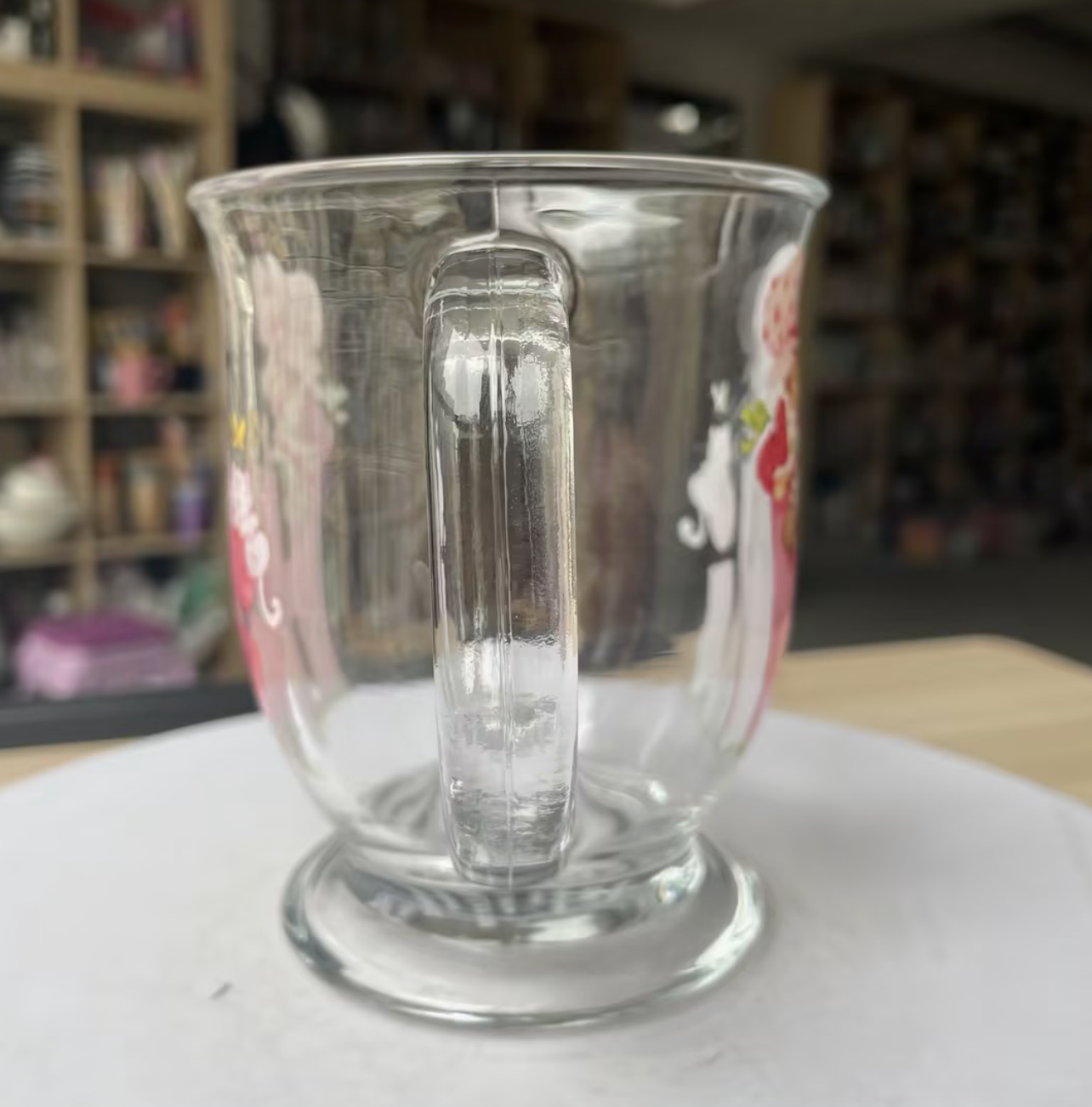 Strawberry Shortcake & Custard Sit Hi 15oz Footed Base Glass