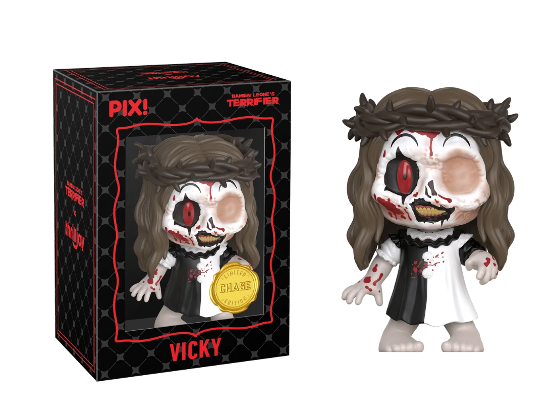 Terrifier The Little Pale Girl with Art the Clown Head Pix! Vinyl Figure: The Entity