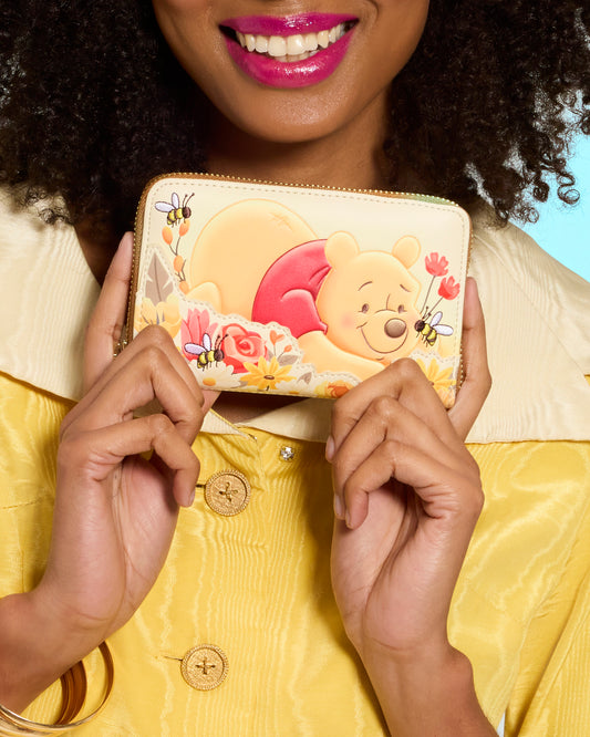 Winnie the Pooh Bees & Flowers Zip Around Wallet