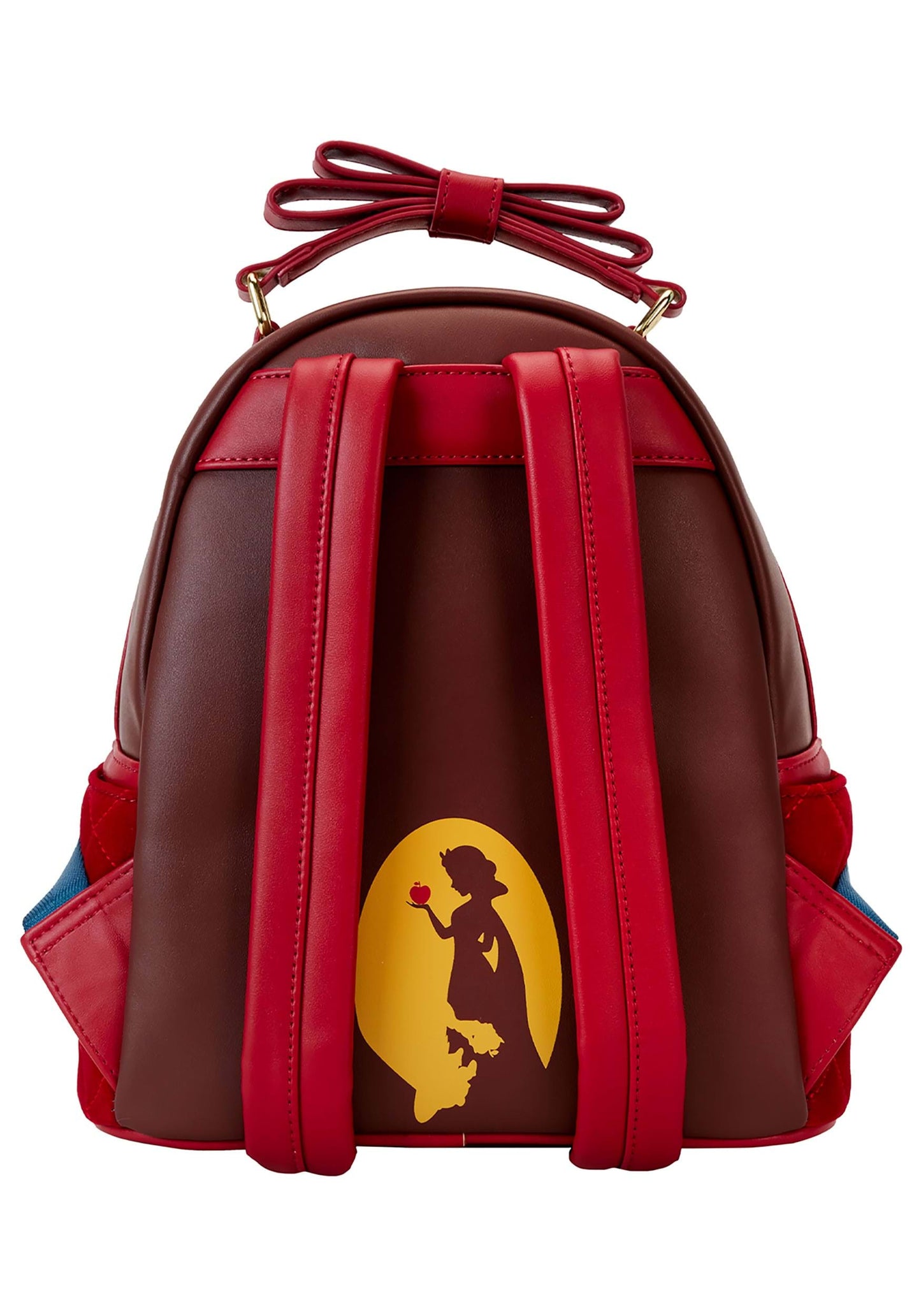 Snow White Classic Apple Quilted Velvet Mini Backpack