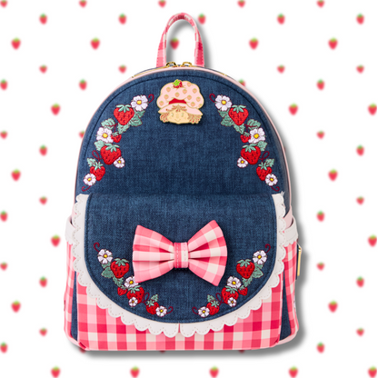 STRAWBERRY SHORTCAKE FAUX DENIM MINI BACKPACK