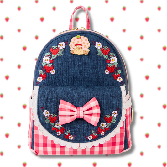 STRAWBERRY SHORTCAKE FAUX DENIM MINI BACKPACK