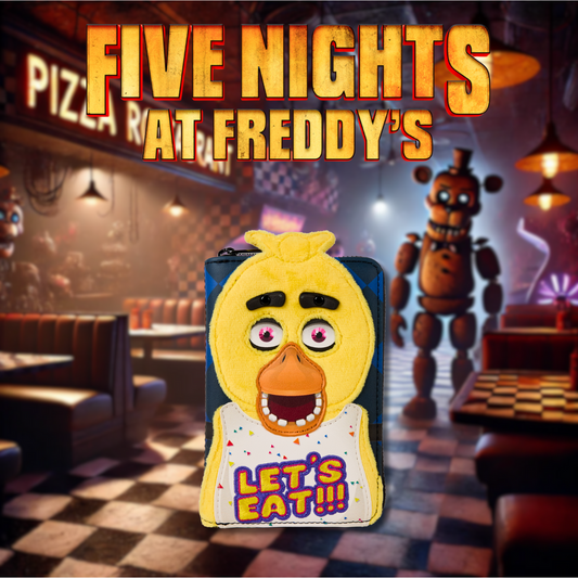 Five Nights at Freddys Chica Plush Cosplay Zip Around Wallet