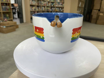 Rainbow Brite Rainbow Border Star 20oz Ceramic Ramen Bowl
