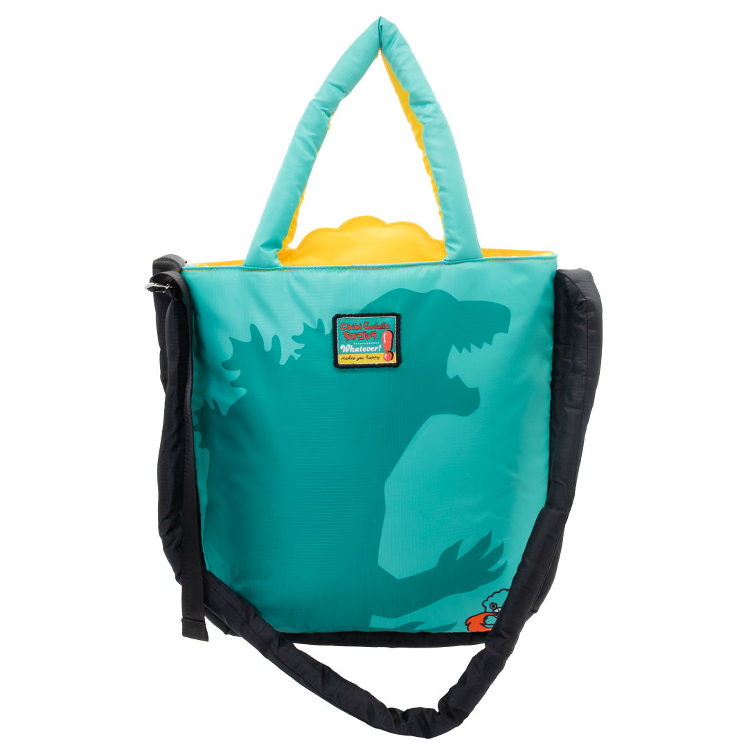 Chibi Godzilla Raids Again Father & Son Padded Die-Cut Tote Bag
