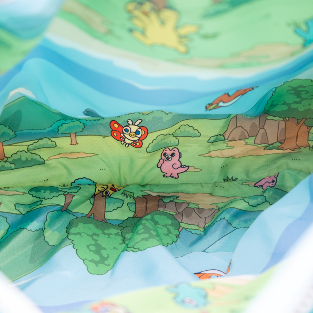 Chibi Godzilla Raids Again Father & Son Padded Die-Cut Tote Bag