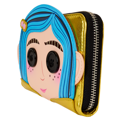 Coraline 15th Anniversary Laika Doll Metallic Cosplay Zip Around Wallet