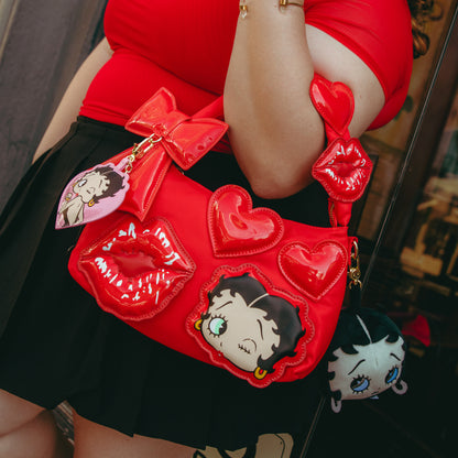Betty Boop Padded Nylon Baguette w/ Webbing Strap