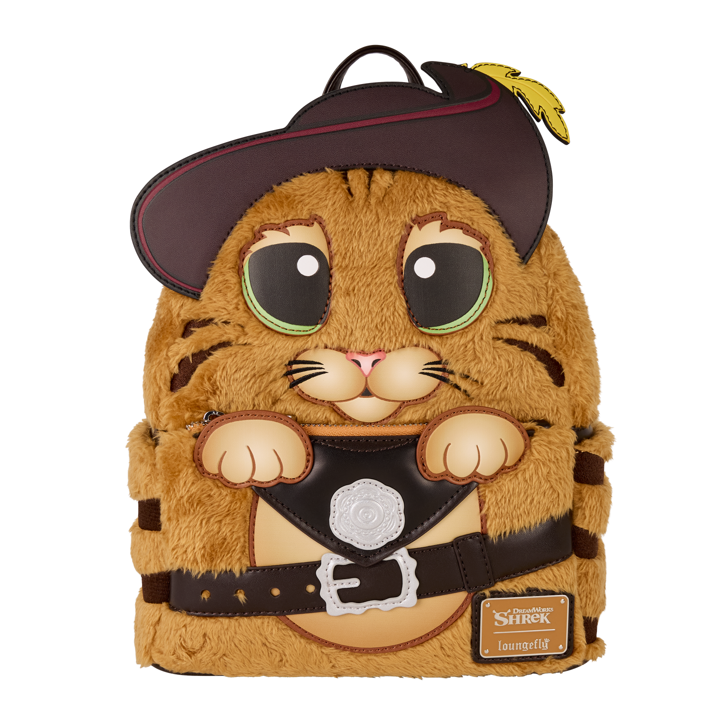 Shrek Puss In Boots Plush Cosplay Mini Backpack