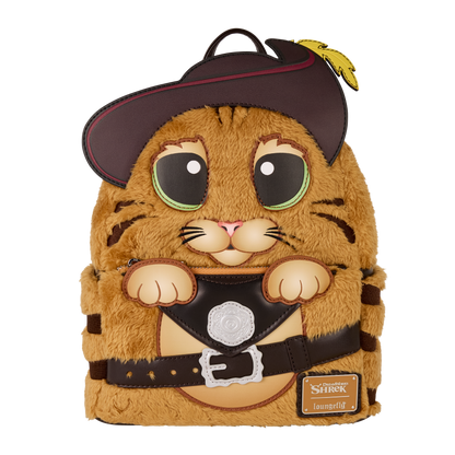 Shrek Puss In Boots Plush Cosplay Mini Backpack
