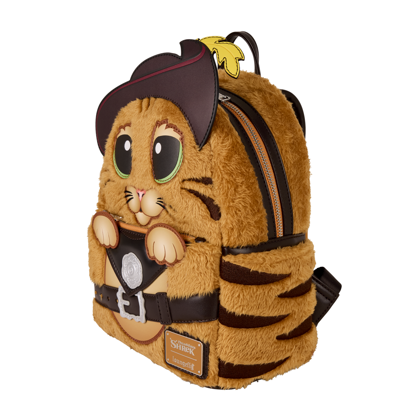 Shrek Puss In Boots Plush Cosplay Mini Backpack