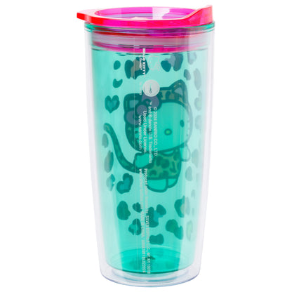 Hello Kitty Jungle Leopard 20oz Travel Tumbler w/ Slide Lid