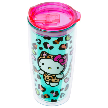 Hello Kitty Jungle Leopard 20oz Travel Tumbler w/ Slide Lid