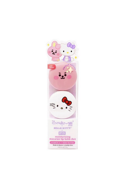THE CREME SHOP x Hello Kitty BT21 Moisturizing Macaron Lip Balm Duo