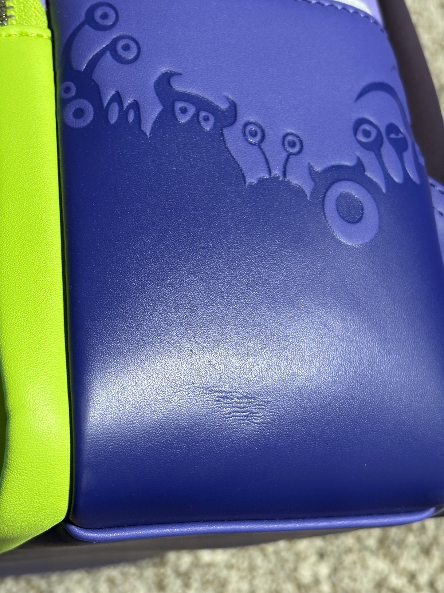 Disney Pixar Monsters Inc. Lenticular & Plush Triple Pocket Mini Backpack DEFECTIVES