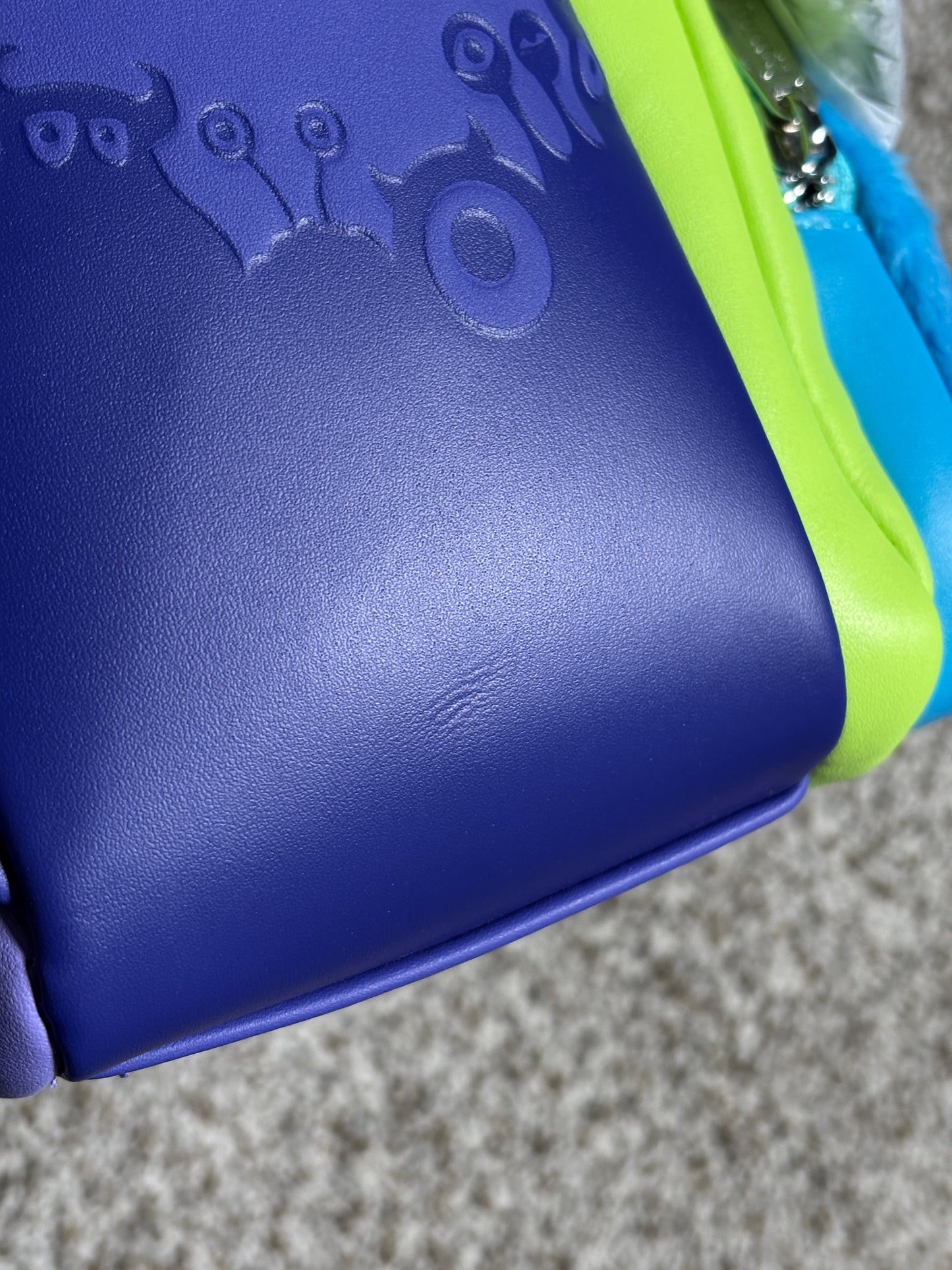 Disney Pixar Monsters Inc. Lenticular & Plush Triple Pocket Mini Backpack DEFECTIVES