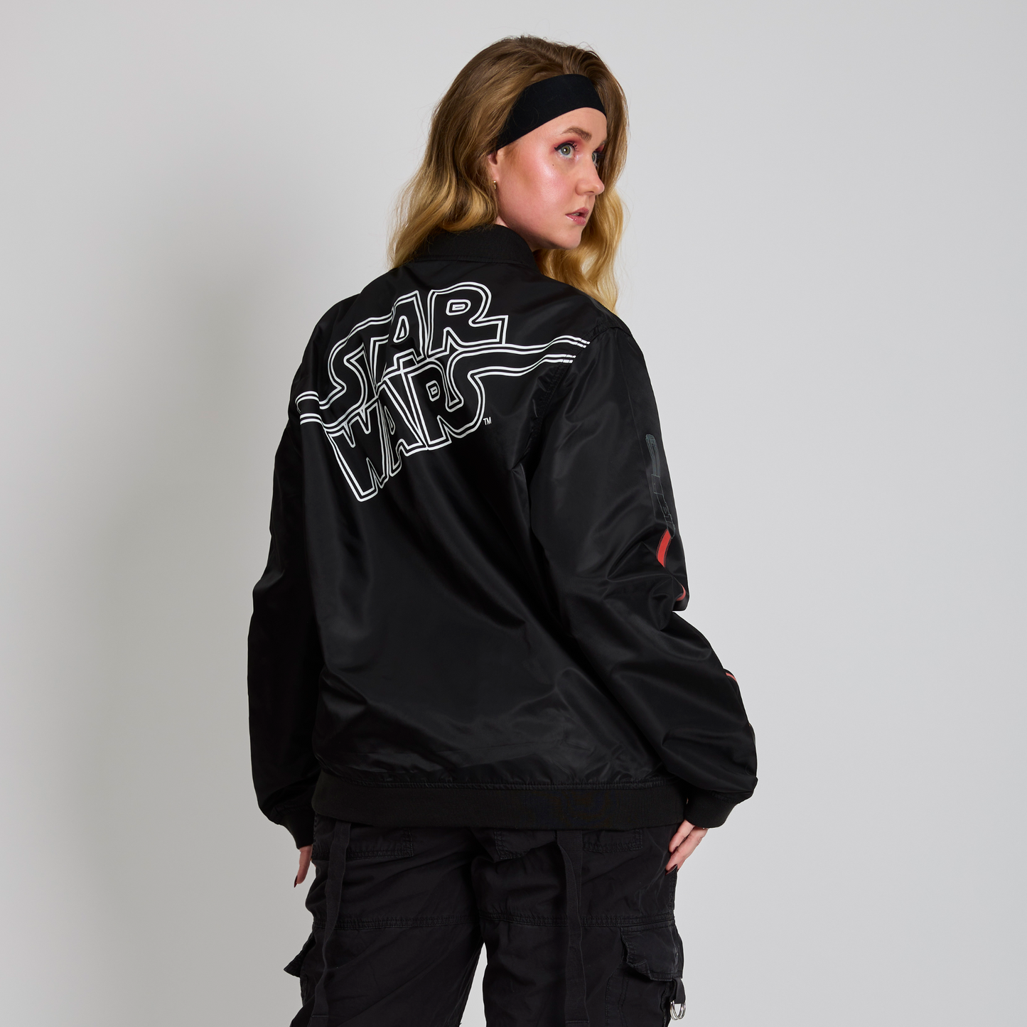 Star Wars Glow Light Saber Bomber Jacket