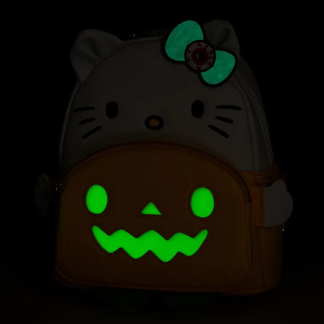 Sanrio Hello Kitty Holding Pumpkin Glow-In-The-Dark Cosplay Mini Backpack