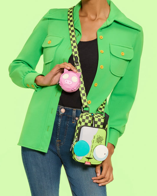 Invader Zim Gir Cell Phone Crossbody Bag with Coin Bag