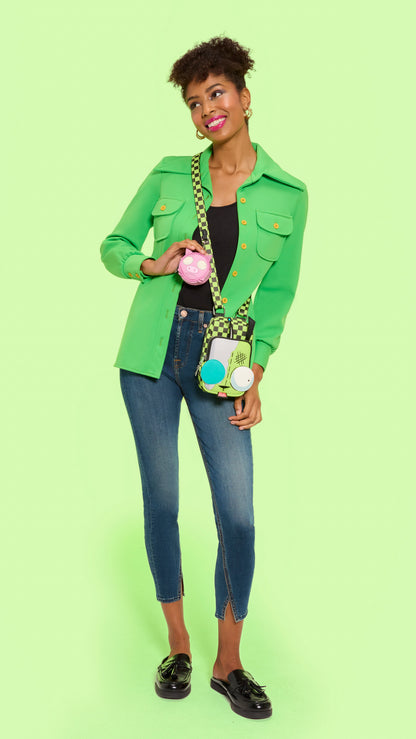 Invader Zim Gir Cell Phone Crossbody Bag with Coin Bag