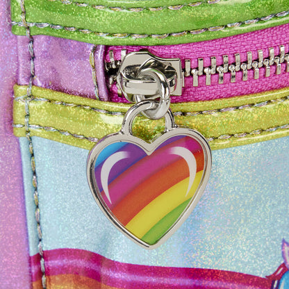 Lisa Frank Holographic Glitter Color Block Mini Backpack