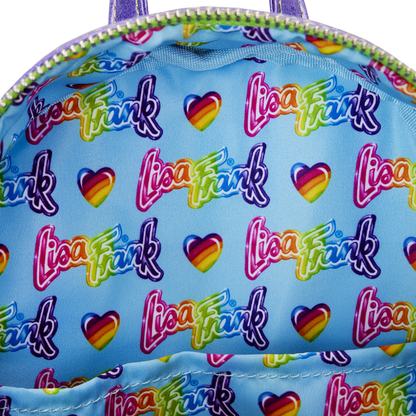 Lisa Frank Holographic Glitter Color Block Mini Backpack