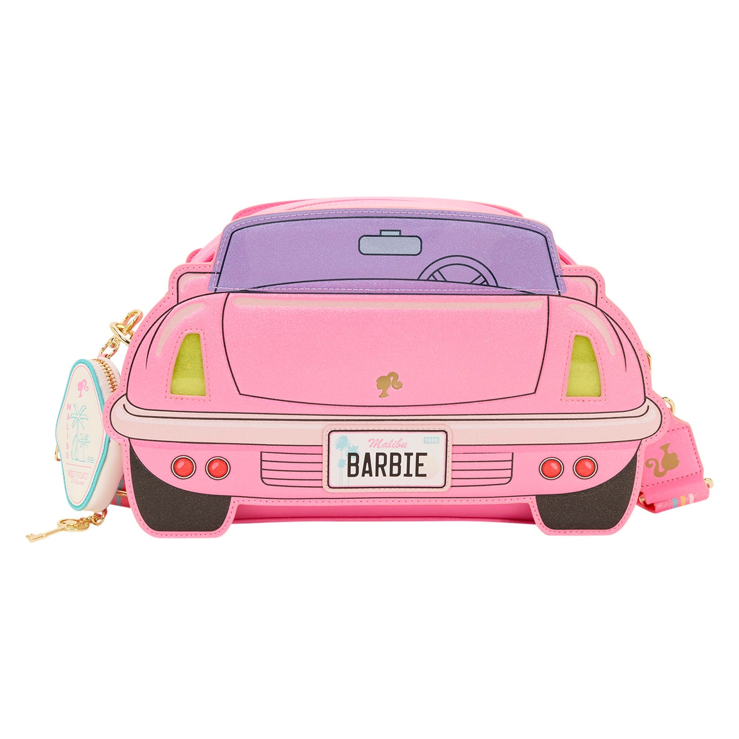 Barbie Corvette Car Light-Up Crossbody Bag with Coin Bag