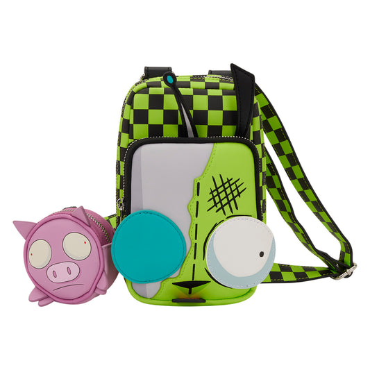 Invader Zim Gir Cell Phone Crossbody Bag with Coin Bag