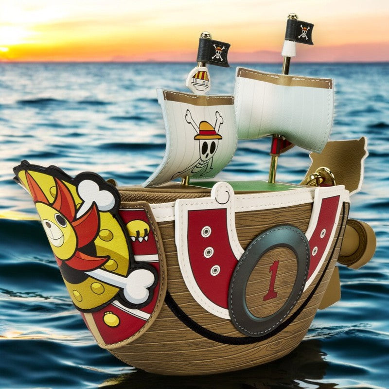 One Piece Thousand Sunny Ship Figural Crossbody Bag