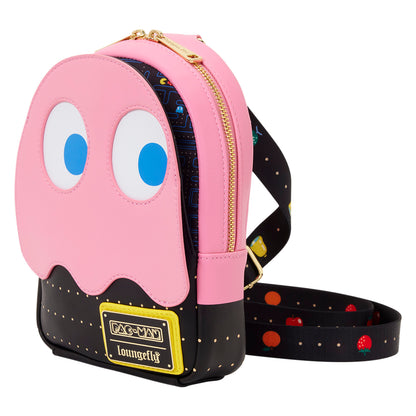 Pac-Man Pinky Ghost Glow Sling Crossbody Bag