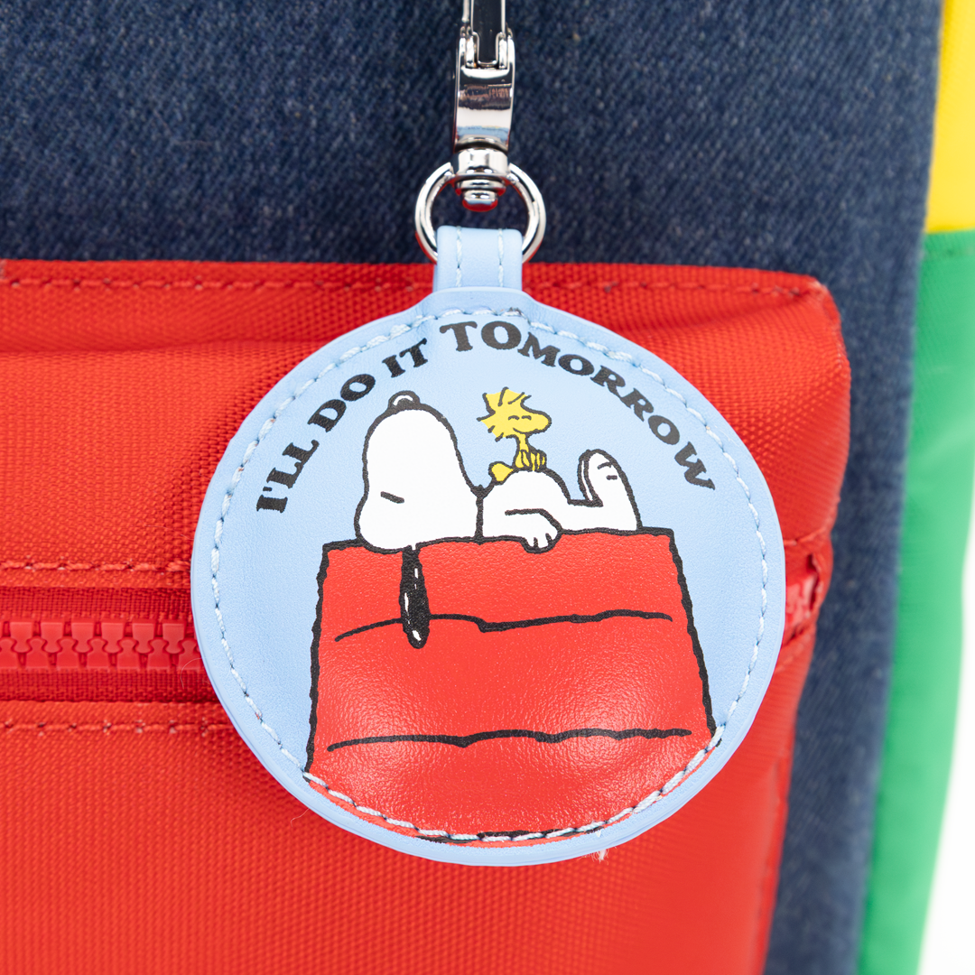 Peanuts 75th Anniversary Color Block Denim & Canvas Convertible Bag