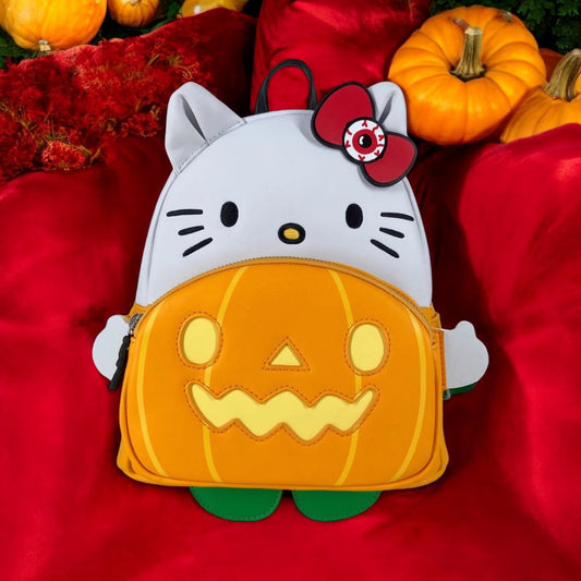 Sanrio Hello Kitty Holding Pumpkin Glow-In-The-Dark Cosplay Mini Backpack