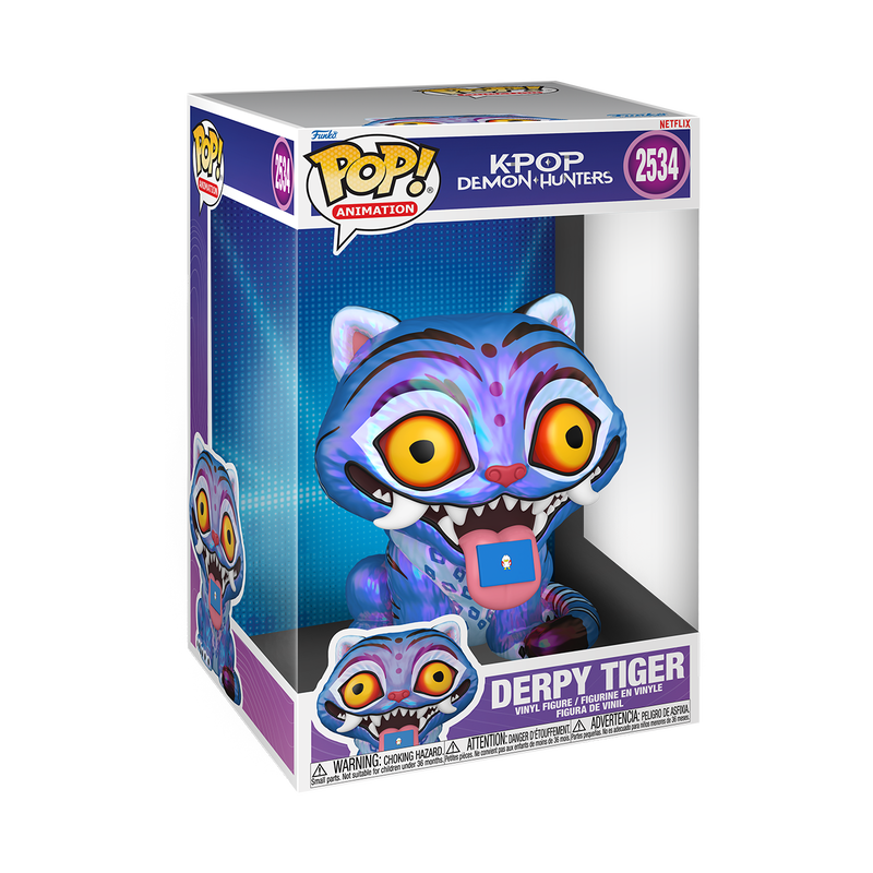 KPop Demon Hunters Derpy Tiger Jumbo 10-Inch Funko Pop! Vinyl Figure #2534