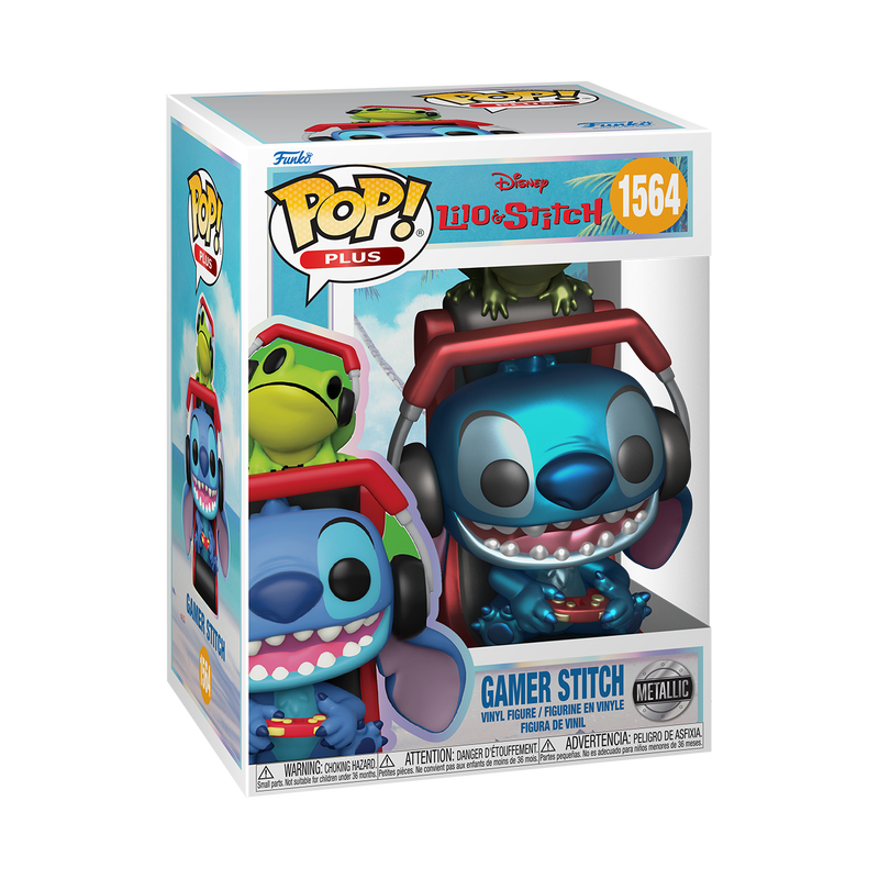 Lilo & Stitch Gamer Stitch Metallic Funko Pop! Vinyl Figure Plus #1564