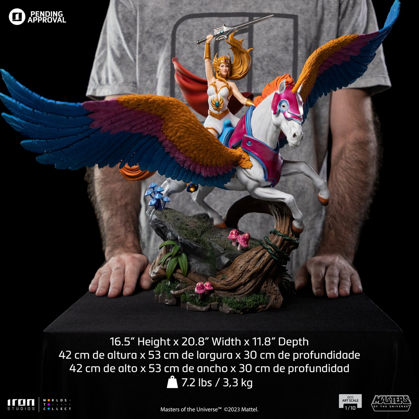 SHE-RA AND SWIFT WIND DELUXE - MASTERS OF THE UNIVERSE - ART SCALE 1/10