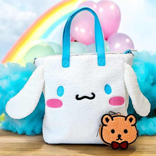 Sanrio Cinnamoroll Cosplay Sherpa Tote Bag With Coin Bag