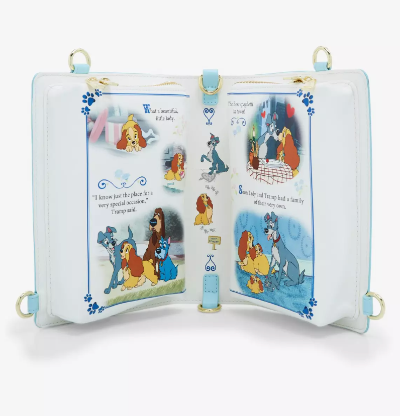 Lady and the Tramp Classic Book Convertible Crossbody Purse