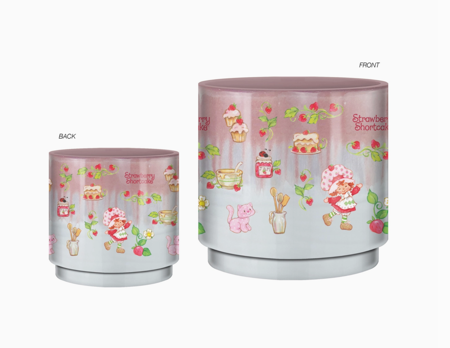 Strawberry Shortcake Vintage Reactive Glaze Ceramic Planter