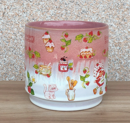 Strawberry Shortcake Vintage Reactive Glaze Ceramic Planter