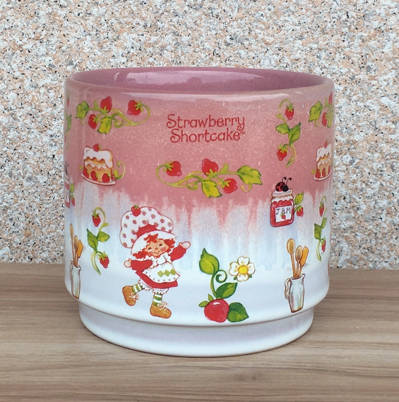 Strawberry Shortcake Vintage Reactive Glaze Ceramic Planter