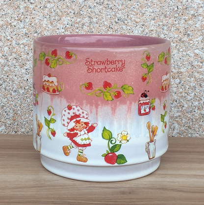 Strawberry Shortcake Vintage Reactive Glaze Ceramic Planter