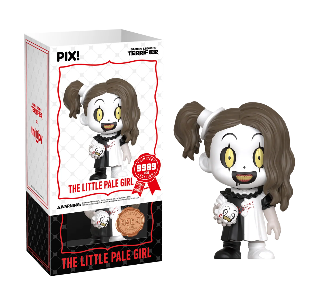 Terrifier The Little Pale Girl with Art the Clown Head Pix! Vinyl Figure: The Entity