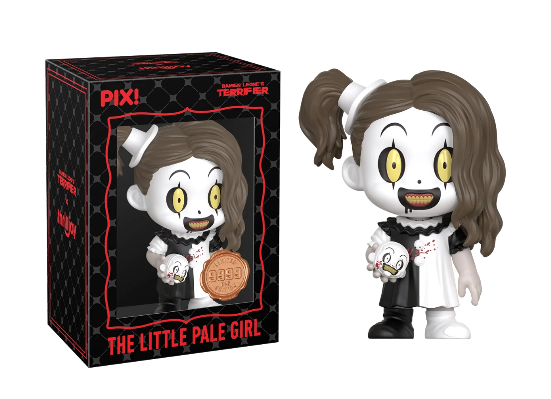 Terrifier The Little Pale Girl with Art the Clown Head Pix! Vinyl Figure: The Entity