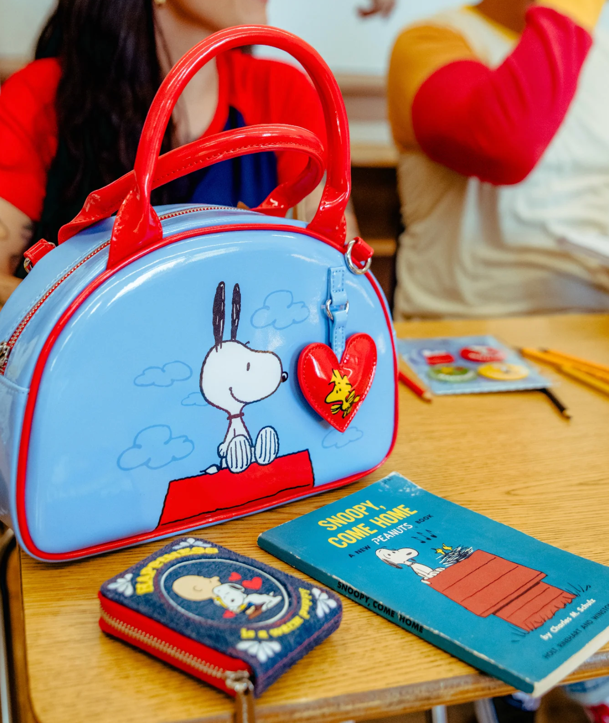 Peanuts 75th Anniversary Snoopy “Happiness Is a Good Friend” Bowler Bag